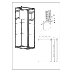 Панель монтажная Elbox, 400х700 (ШхВ), для шкафов серии EMS, нагрузка до 180 кг