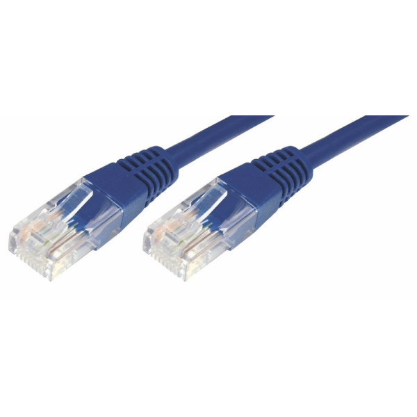 Шнур коммутационный Rexant, неэкранированный, RJ45/RJ45, кат. 5е, 100 МГц, PVC, 2м, синий