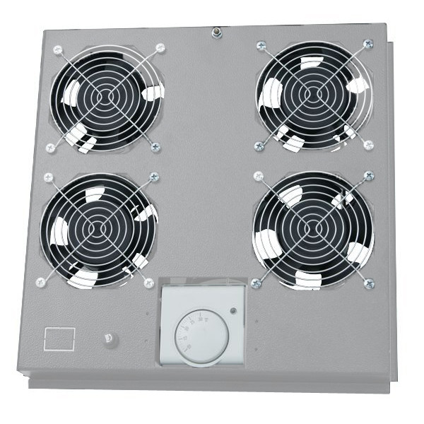 Вентиляторный модуль Canovate Silver, потолочный, 220 V, 363х375х47 (ШхГхВ), вентиляторов: 2, 44 дБ, для шкафов, цвет: серый