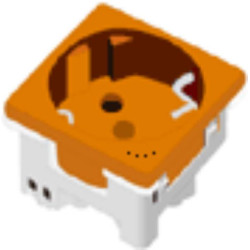 Розетка электрическая EFAPEL, 2к+З, 16А, 45x45, цвет: оранжевый