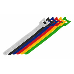 Стяжки кабельные на липучке Rexant, открываемые, 3,6х150 мм, 12 шт, цвет: разноцветный