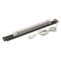 Панель осветительная Zpas, на кронштейн, со светодиодной лампой (led), 1U, 19, цвет: чёрный