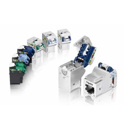 Модуль универсальный Schneider Electric, keystone, 1хRJ45, 180°, кат. 6A, неэкр., цвет: чёрный, 12шт