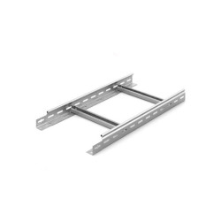 Лестничный лоток Ostec, трубчатый борт, лёгкий, перфорированный, 300х50х3000 (ШхВхД), толщина: 1,2 мм, сталь, м. Сендзимира