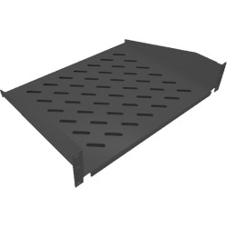 Полка Canovate, перфорированная, консольная, 2U, 483х400 (ШхГ), нагрузка до 25 кг, для шкафов и стоек Canovate, крепеж, цвет: чёрный
