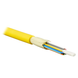 Кабель волоконно-оптический Teldor, Tight Buffer, 12хОВ, OS2 9/125, FR-PVC, внутри зданий, цвет: жёлтый