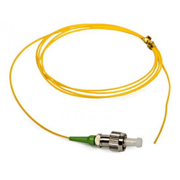 Предоконцованные волокна (pigtail) Hyperline, FC/APC (SM), OS2 9/125, 1м, зеленый хвостовик, цвет: жёлтый