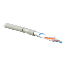 Кабель интерфейсный промышленный Teldor, SF/UTP, 1 пар., кат. 5е, FR-PVC, 1м, для групп. прокладки, цвет: чёрный, D 6