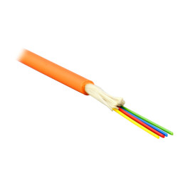 Кабель волоконно-оптический Teldor, Tight Buffer, 4хОВ, OS2 9/125, D 5мм, FR-PVC, внутри зданий, цвет: оранжевый