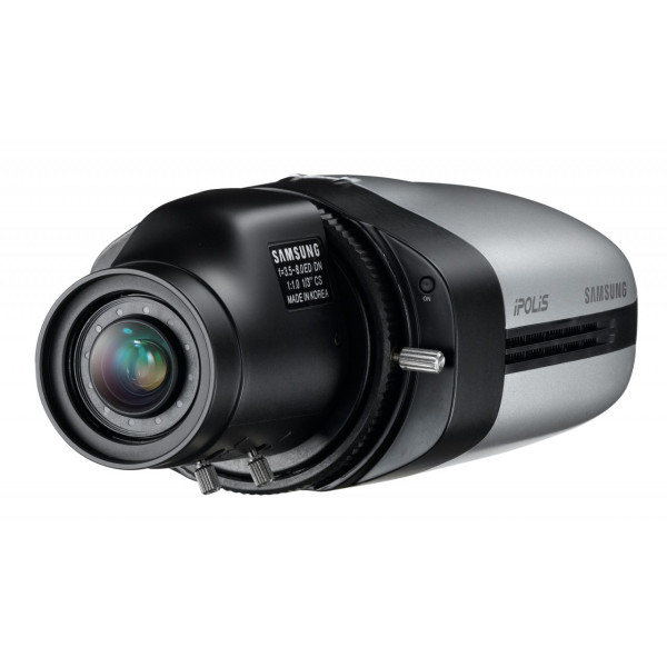 Сетевая IP видеокамера Samsung, корпусная, помещение, матрица 1/3, цв:0,7 лк, ч/б:0,011 лк, цвет: серый, (SNB-5001P)