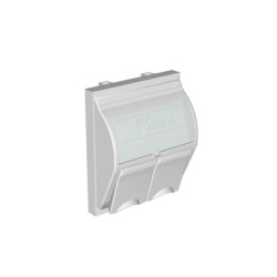 Лицевая панель розеточная Nexans LANmark, 2х snap-in, 45x45, 45x45, угловая, цвет: белый