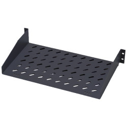 Полка Canovate, перфорированная, консольная, 1U, 483х150 (ШхГ), нагрузка до 25 кг, для шкафов и стоек Canovate, крепеж, цвет: чёрный