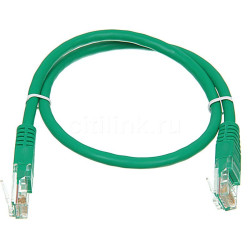 Шнур коммутационный Siemon, экранированный, RJ45/RJ45, кат. 5е, LSZH, 1.5м, зеленый, (MC5S-1.5M-07L)