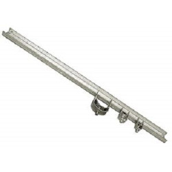 Зажим Zpas D40-44 мм, 2х мм, 1 шт, цвет: стальной