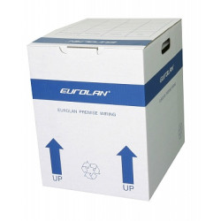 Кабель витая пара Eurolan, U/UTP, 4 пар., кат. 5e, 100МГц, D 5,1 мм , AWG24, LSZH, 305м, бухта, цвет: белый