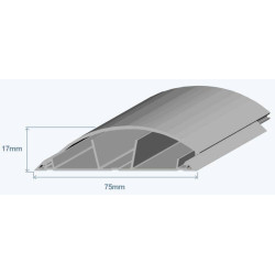 Напольный короб Efapel Серия 10 75х17, перегородок 2, серый
