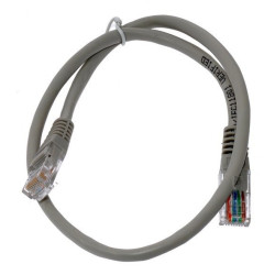 Шнур коммутационный TWT, неэкранированный, RJ45/RJ45, кат. 6, PVC, 0.5м, серый