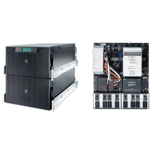 ИБП APC Smart-UPS On-Line, 15000ВА, линейно-интерактивные, в стойку, 432х773х533 (ШхГхВ), 230V, 12U, однофазный, Ethernet, (SURT15KRMXLI)