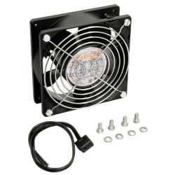 Вентиляторный модуль Zpas, потолочный, 104,8х104,8 (ШхГ), вентиляторов: 1, для шкафов, цвет: чёрный