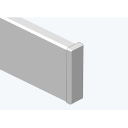 Заглушка Efapel Серия 10, боковой для мини-канала, ширина: 7, h=12, цвет: белый
