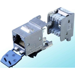 Модуль универсальный AMP, keystone, 1хRJ45, 180°, кат. 6A, неэкр., 1 шт, с пылезащитной крышкой