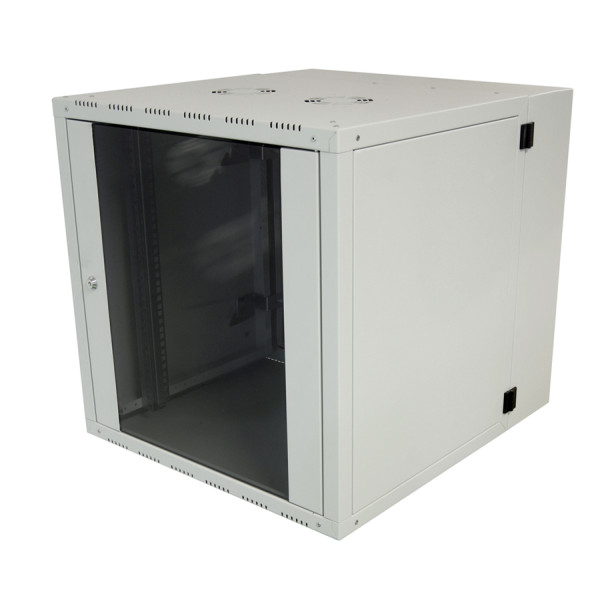 Шкаф телекоммуникационный настенный Canovate, 19, 15U, 755х600х450 (ВхШхГ), дверь: стекло, откидной, цвет: серый, (разборный)
