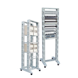 Стойка открытая 19 Canovate, серверная, 26U, 600х700 (ШхГ), двухрамная, цвет: светло-серый, (сварная)