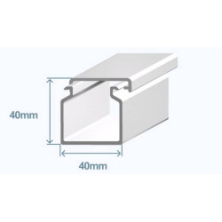 Магистральный короб Efapel Серия 13 40х40, без перегородок, белый