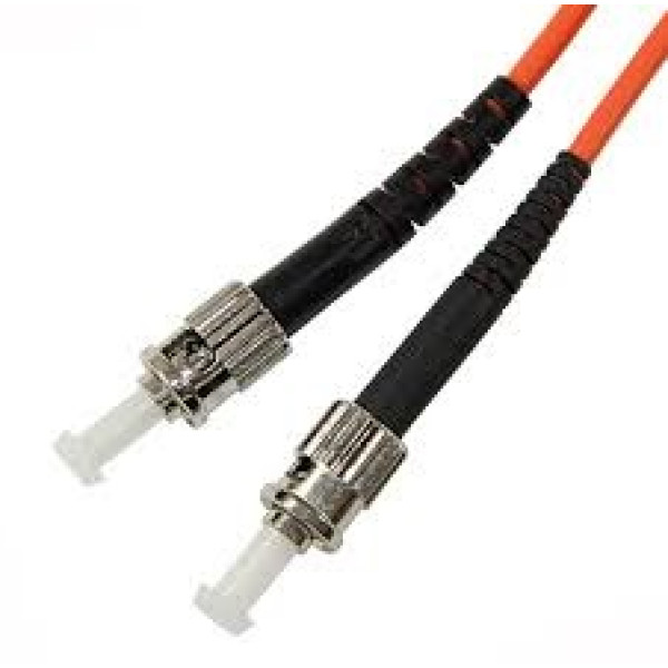Коммутационный шнур оптический NTSS Tight Buffer, Simplex ST/ST, OM2 50/125, PVC, 3м, чёрный хвостовик, цвет: оранжевый