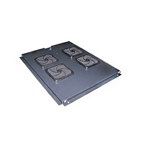Вентиляторный модуль TWT, потолочный, 220 V, 351х450х18 (ШхГхВ), вентиляторов: 2, для шкафов ECO, цвет: чёрный, ((шнур - 1,8м))