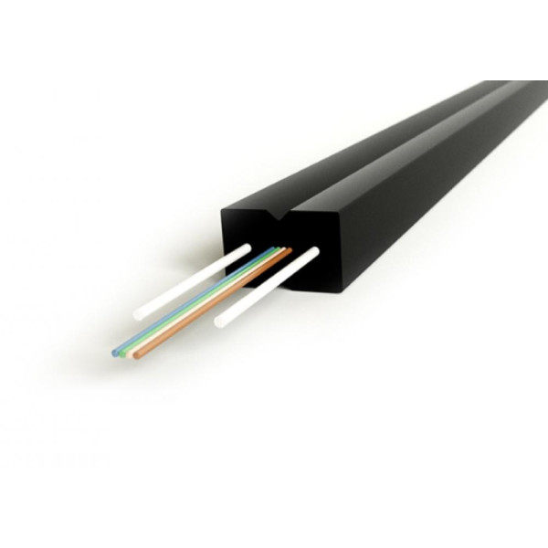 Кабель волоконно-оптический Hyperline, Zip-cord, 2хОВ, SMF-28 9/125мм, LSZH, d 3, 1м, цвет: чёрный