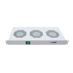 Вентиляторный модуль Canovate, 19, 220 V, 1U, 483х258х45 (ШхГхВ), вентиляторов: 3, 49 дБ, для шкафов, цвет: серый