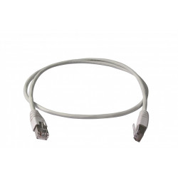 Шнур коммутационный Eurolan, экранированный, RJ45/RJ45, кат. 5е, LSZH, 0.5м, белый