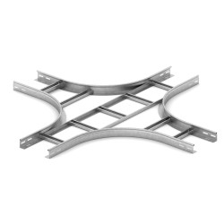 Разветвитель Ostec, Х-образн., плавн., неперфорированный, горизонтальн. 90 град, для лестничных лотков, 500х50х1530 (ШхВхД), толщина: 1,5 мм, сталь, м. Сендзимира