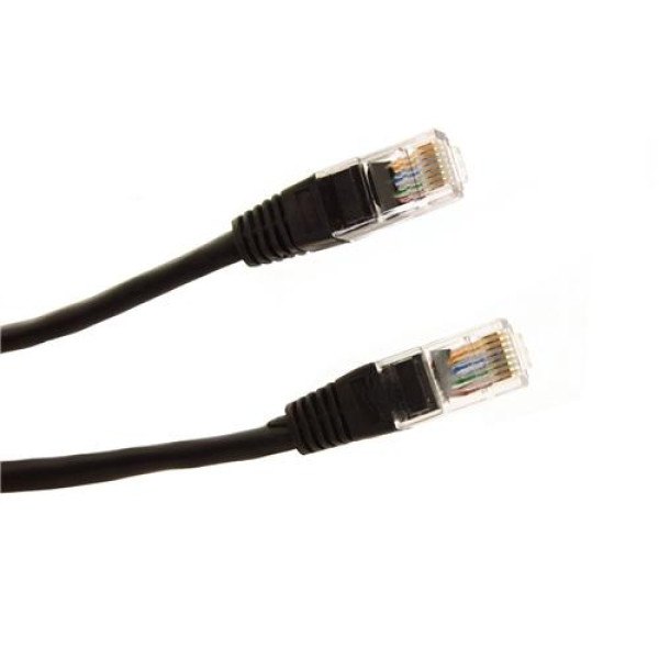 Шнур коммутационный AMP, неэкранированный, RJ45, кат. 5е, 100 МГц, PVC, 0.5м, чёрный, (4-941761-9)