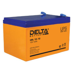 Аккумулятор для ИБП Delta Battery HRL, 98х151х101 (ШхГхВ), необслуживаемый электролитный, цвет: жёлтый, (HRL 12-12)