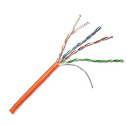 Кабель витая пара Lanmaster, U/UTP, 4 пар., кат. 5e, 350МГц, D 4,9 мм , AWG24, LSZH, 305м, бухта, цвет: оранжевый
