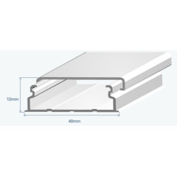 Мини-канал Efapel Серия 10 40х12,5, с самоклеющейся основой, без перегородок, белый
