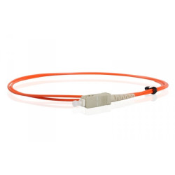 Предоконцованные волокна (pigtail) Hyperline, SC (MM), OM4 50/125, 1м, бежевый хвостовик, цвет: оранжевый