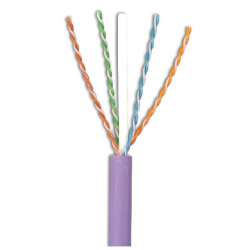 Кабель витая пара Siemon Premium, U/UTP, 4 пар., кат. 6A, 550МГц, d 9 мм , AWG23, LSZH, 305м, бухта, цвет: фиолетовый