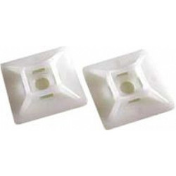 Площадка самоклеющаяся Hyperline, 27,7х28 мм, 100 шт, цвет: белый