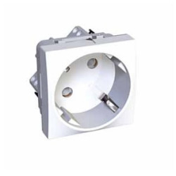 Розетка электрическая Schneider Electric Altira , 2к+З, 16А, 45x45, шторки защитные, цвет: белый