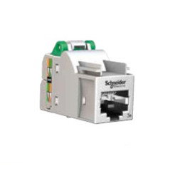 Модуль универсальный Schneider Electric, keystone, 1хRJ45, 180°, кат. 5e, неэкр., цвет: белый