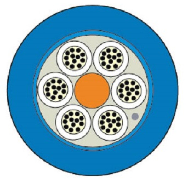 Кабель волоконно-оптический Siemon LightSystem, Central Tube, 48хОВ, OM2 50/125мм, LSZH, d 10,5, цвет: синий