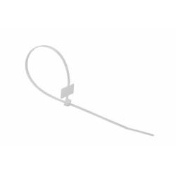 Стяжки кабельные под маркер Rexant, 1х200 мм, 100 шт, цвет: белый