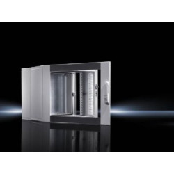 Шкаф телекоммуникационный настенный Rittal EL, 21U, 1012х600х373 (ВхШхГ), дверь: стекло, разборный, цвет: серый, (монтажная панель и профильные шины)