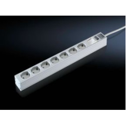 Блок силовых розеток Rittal, горизонтальный, Shuko х 7, вход Schuko, шнур 1,8 м, 1U, 482,6х44х44 (ШхГхВ), 16А, 19, выключатель