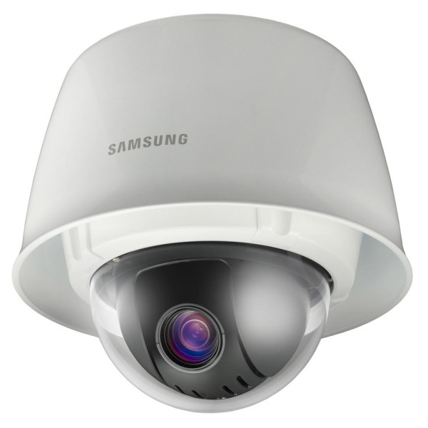 Сетевая IP видеокамера Samsung, купольная, помещение, х16, матрица 1/3, цв:0,7 лк, ч/б:0,001 лк, цвет: слоновая кость, (SNP-3120VHP)