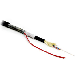 Кабель волоконно-оптический Hyperline, Tight Buffer, 8хОВ, OS2 9/125мм, PE, d 11,2, 1000м, катушка, цвет: чёрный