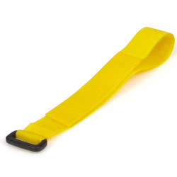 Стяжки кабельные на липучке Hyperline, открываемые, 20х290 мм, цвет: жёлтый